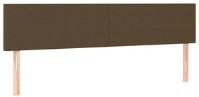 sötétbarna szövet LED-es fejtámla 180x5x78/88 cm