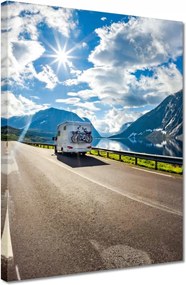 Vászonkép 30x40 Lakókocsis turizmus