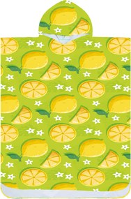 Poncsó törölköző LEMONS zöld 80×145 cm
