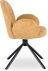 Fortó Étkezőszék Mustár Bouclé Kárpittal. MUSSO