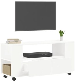 fehér szerelt fa TV-szekrény 102x34,5x43 cm