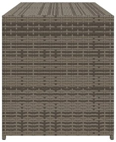 szürke polyrattan kerti tárolóláda 283 L
