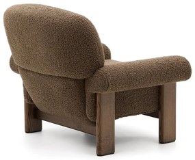 Barna buklé fotel Nema – Kave Home