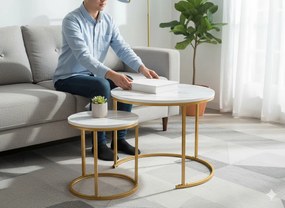 Kétrészes Kerek Dohányzóasztal