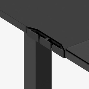 Állítható íróasztal, magasságállítás, 160 cm x 80 cm x 119 cm két motor, fekete