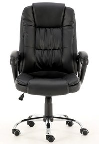 Forgó irodai szék, Idol, műbőr, 50x119x52 cm, fekete színben