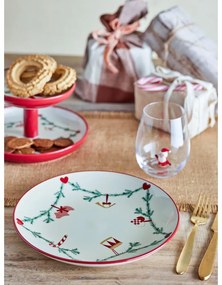 Krémszínű agyagkerámia tányér karácsonyi mintával ø 25,5 cm Yule – Bloomingville