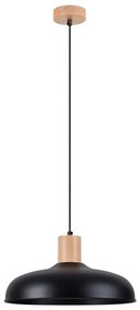 Sollux SL.1324 - Csillár zsinóron INDY 1xE27/15W/230V átm. 38 cm fekete