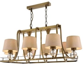 Láncos csillár NARA 6xE27/40W/230V sárgaréz