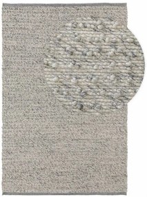 Gyapjú szőnyeg Lana szürke 15x15 cm Sample