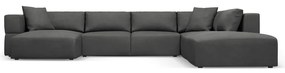 Sötétszürke sarokkanapé (jobb oldali-"U" alakú) Esther – Milo Casa