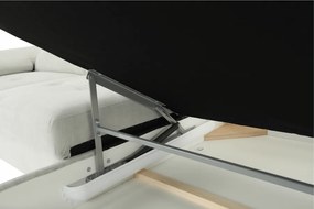 Ülőgarnitúra tárolóhellyel, világosszürke, szövet, jobbos, BUTON R