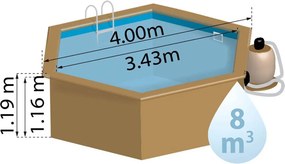PONTAQUA TIMBER fa medence Ø4 x 1,19 m