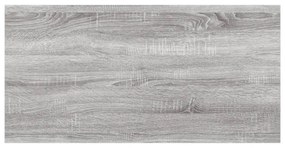 4 db szürke sonoma színű szerelt fa fali polc 60 x 20 x 1,5 cm