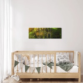 Kép - Mesebeli erdő (órával) (90x30 cm)