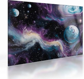 Üveg kép - Festett univerzum (70x50 cm)