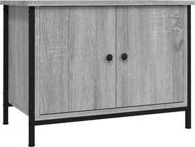vidaXL szürke sonoma színű szerelt fa TV-szekrény ajtókkal 60x35x45 cm