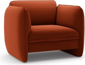 Téglavörös bársony fotel Georgia – Micadoni