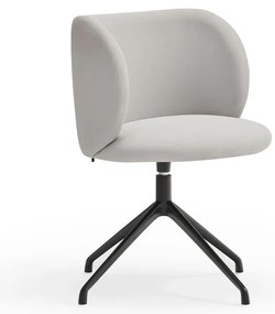 Világosszürke kárpitozott étkezőfotel Mogi – Teulat