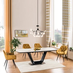 Armani bővíthető kerámia asztal fekete 160-220cm