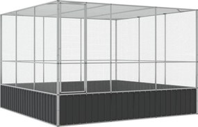 vidaXL ezüstszínű acél madárház 311 x 307 x 212 cm