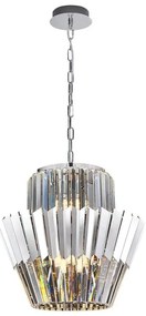 Csillár láncon DONNA 9xE14/40W/230V átm. 45 cm matt króm