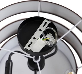 Modern mennyezeti lámpa barna 45 cm 3 lámpás - Drum Trio