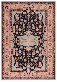 Rózsaszín kézi szövésű gyapjú szőnyeg 120x170 cm Blossom Traditional – Flair Rugs