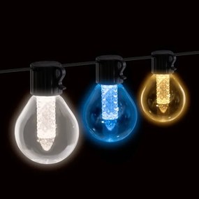 LED Dimmelhető napelemes fényfüzér 15xLED/1,5W/3,7/5V 2200 mAh 9 m IP65 fekete + távirányító