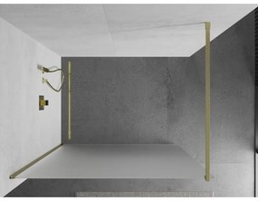 Mexen Kioto, Walk-In zuhany paraván 90 x 200 cm, 8 mm-es matt üveg, arany matt profil, 800-090-101-55-30