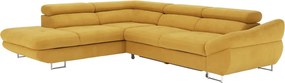 Sarokülőgarnitúra, mustár, balos, FABIA