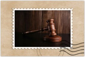 Poszterek 60x40 Fából készült bíró kalapács