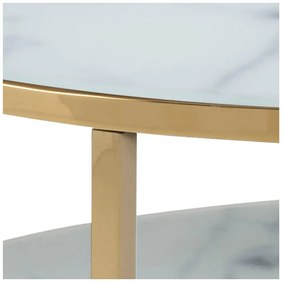 Alisma fehér kerek dohányzóasztal, ⌀ 80 cm - Actona