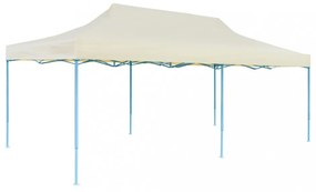krémszínű összecsukható pavilon 3 x 6 m