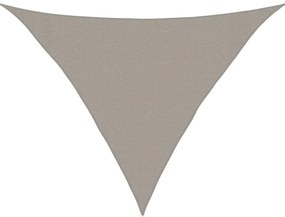 világosszürke háromszög alakú HDPE napvitorla 160 g/m² 3x3x4,2m