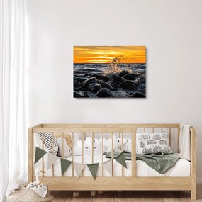 A tenger hullámai képe (üvegen) (70x50 cm)