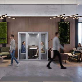 INBOX akusztikai irodai fülke 4 személyes, 2200 × 2200 × 1220 mm