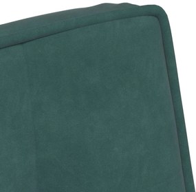 sötétzöld bársony pihenőfotel lábtartóval