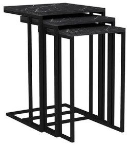 Black Mermer kisasztal szett, 3 db