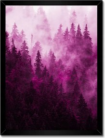 Poszter fekete keretben 30x40 Tájkép Rózsa Hegyek Köd