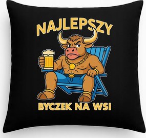 Férfi párna Vidéken a legjobb bika fekete dekoratív