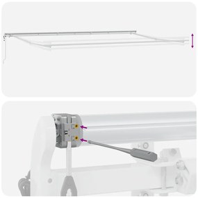 Automatikus Behúzható Napellenző Narancs és Barna 600x300 cm