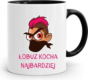 Fekete Bögre Fiúnak A Zsivány Szereti A Legjobban A fényképes nyomatot