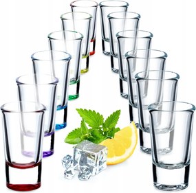 Vodka Poharak 28 ml Színes Pohár Szett Színtelen 6 6 db