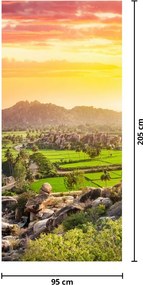 Fotótapéta ajtóra - Hampi, egy völgy Indiában (95x205cm)