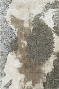 Szőnyeg Bézs Krém Szürke Csillogó Rozetta Szobadísz Galya 200x290 cm