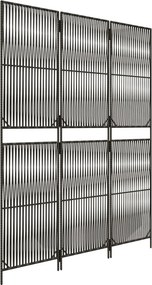 vidaXL szürke 3-paneles polyrattan térelválasztó