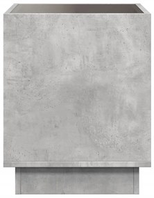 betonszürke végtelen hatású LED-es dohányzóasztal 50x50x50 cm