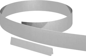 vidaXL Fűszegélyezés Ezüst 450 x 0.05 x 15 cm Horganyzott acél