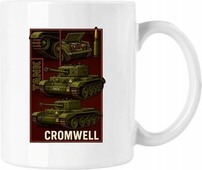 Brit tank bögre WW2 Cromwell fehér 330ml